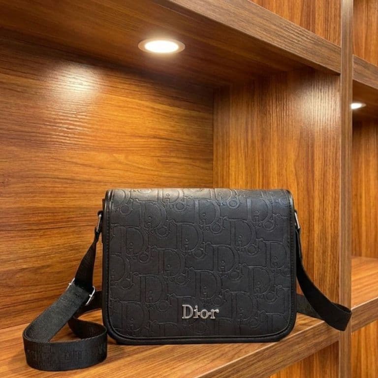 Premium Black Crossbody Messenger Bag
